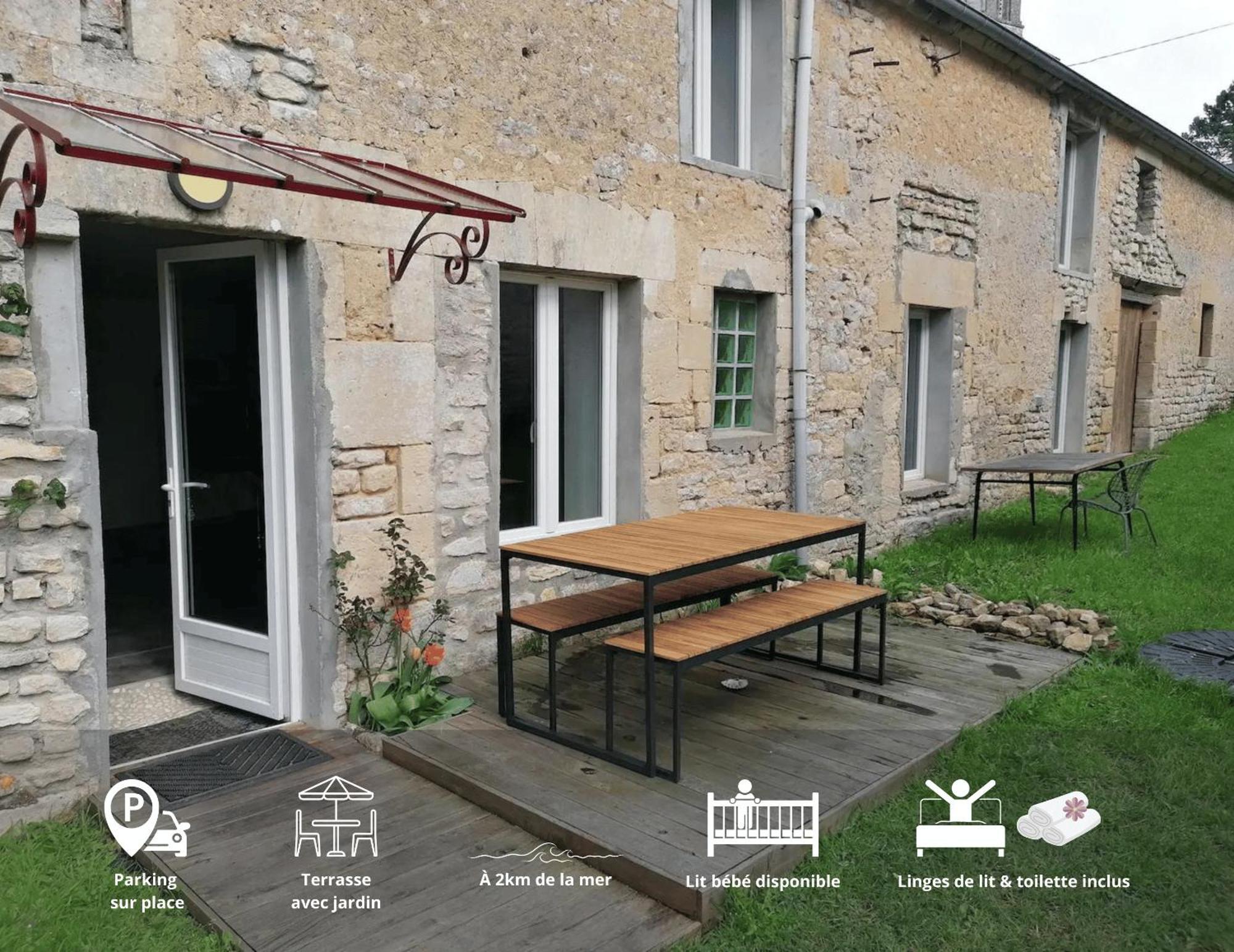 Maison Renovee En Pierres Sejour Spacieux Avec Jardin Et Terrasse Amenagee Pres Omaha Beach & Bayeux A 5Mn De La Mer Tous Commerces Commes ภายนอก รูปภาพ